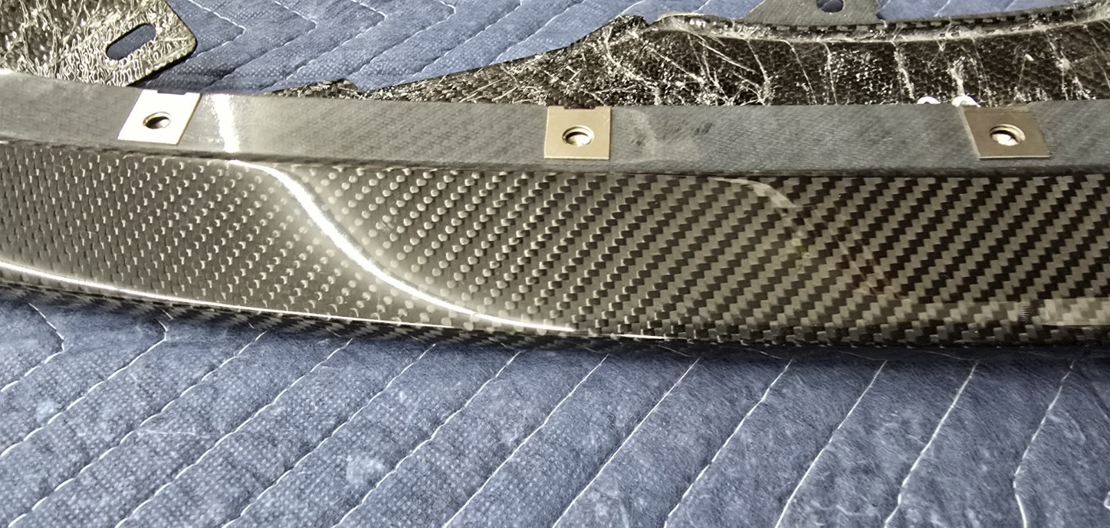 Lamborghini Urus Front Bumper Lower Spoiler Left Carbon Fiber Trim 4ML807059A
