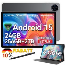 2026 Neu Tablet Android 16 24GB RAM+256GB 8000mAh 11 Zoll 4G LTE 2SIM …