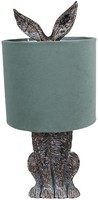 Clayre & Eef 6LMC0099VLGR Tischlampe Kaninchen-Design Ø20X43 Cm GrüN E27 60W