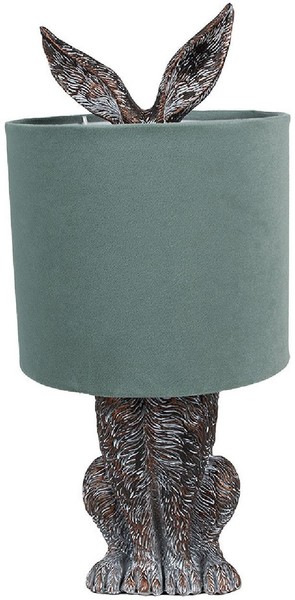 Clayre & Eef 6LMC0099VLGR Tischlampe Kaninchen-Design Ø20X43 Cm GrüN E27 60W-image