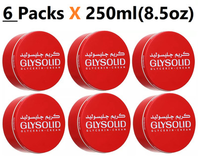 GLYSOLID Glycerin Cream DRY SKIN Softening Moisturizer ( 6 Packs X 250 ml )