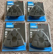 4 x Draper Oscillating Multi-Tool Hook and Loop Backing Sanding Pad 93 x93x93mm