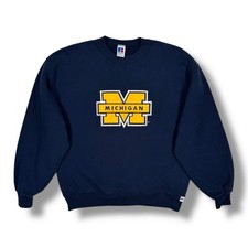 Vintage Russell Athletic Michigan Wolverines Sweatshirt USA Mens Large EUC