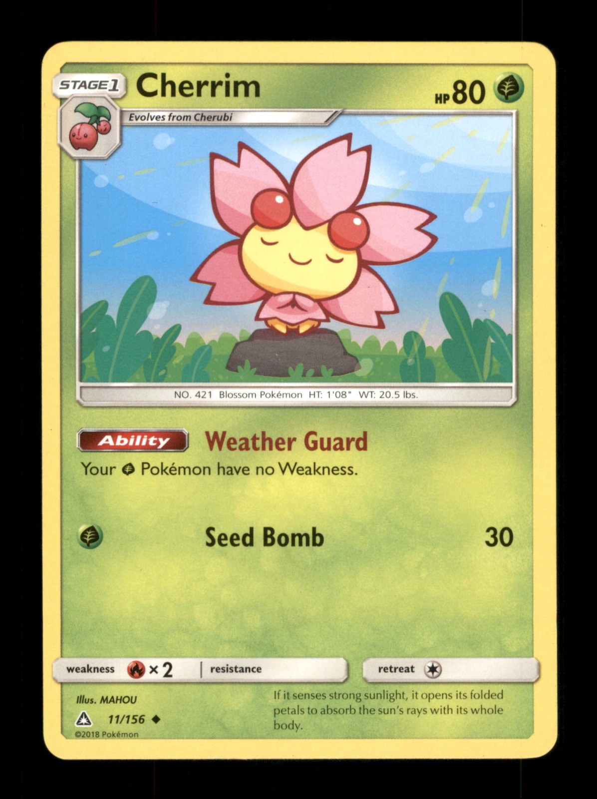 Cherrim 11/156 Regular 2018  Pokemon Trading Card TCG