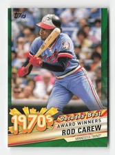 Rod Carew 2020 Topps Decades' Best Green (Series Two) Minnesota Twins