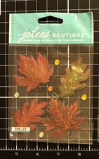 Jolees Boutique Dimensional Stickers VELLUM LEAVES Fall Autumn Oak Maple