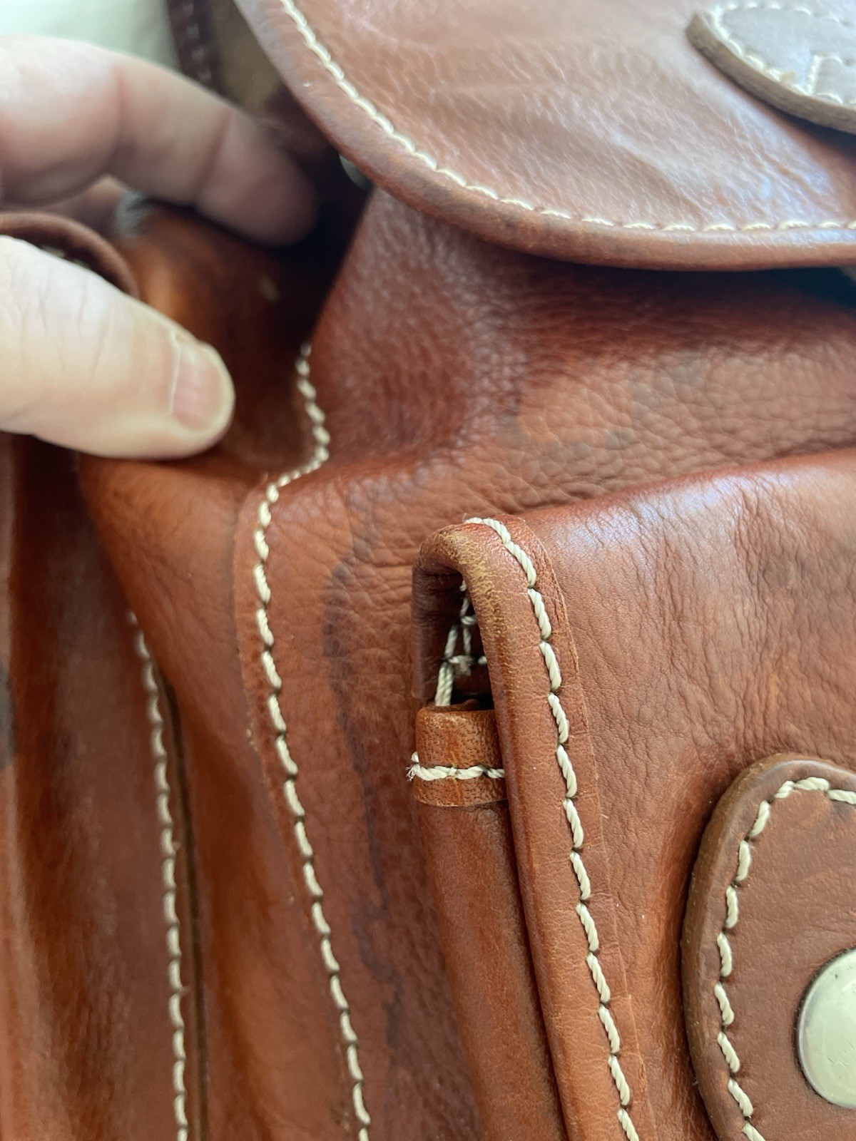 Floto -Multi Compartment Backpack -Full Grain Lea… - image 15