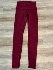 Lululemon Align High Rise Leggings Burgundy Wine Red Size 6 28 Inseam