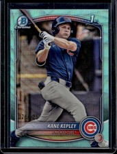 2025 Bowman Draft Kane Kepley Chrome Aqua Wave Refractor 1st Prospect #/125 Cubs