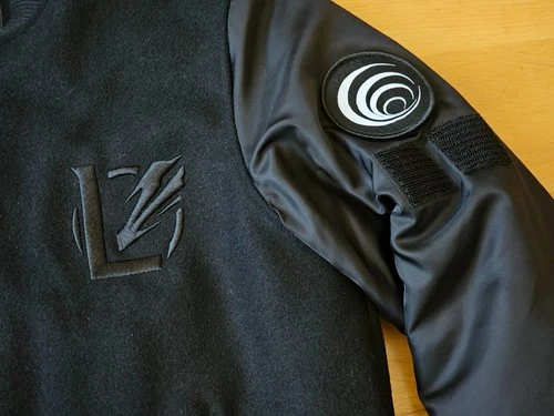 Riot Games League of Legends Wild Rift Varsity Bomber Jacket Black XS Rare image 5
