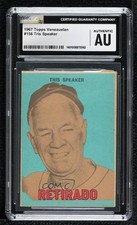 1967 Topps Venezuelan Tris Speaker #156 CGC Authentic HOF n8a