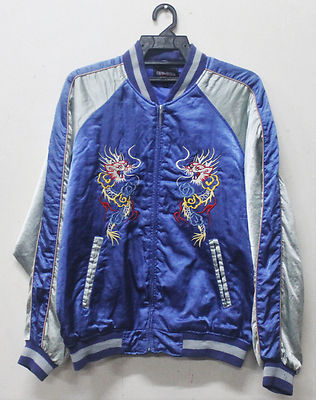 ヴィンテージ】mustard Sukajan made in Japan souvenir-jacket-