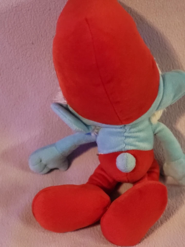 De Colección Wallace Berrie 1981-1983 Lote de 3 Pitufos 6" Sentados y 13" Peluche Papá Pitufo Foto 3 de 4