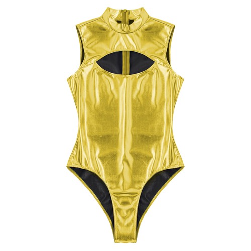 AU Women's Saucer Man Cosplay Costume Patent Leather Bodysuit Catsuit Halloween - Photo 35 sur 77