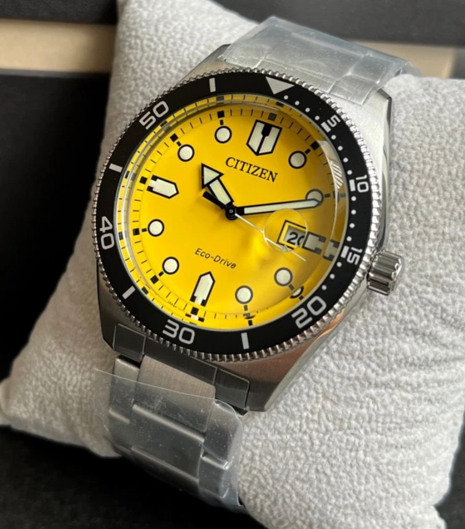 Citizen Yellow Dial Eco-Drive Men's Watch AW1760-81Z