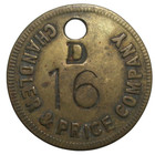 New ListingChandler & Price Co. " D 16" Tag Token