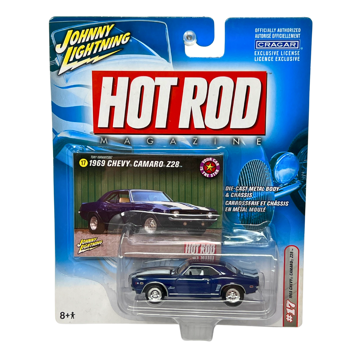 Johnny Lightning Hot Rod Magazine 1969 Chevy Camaro Z28 1:64