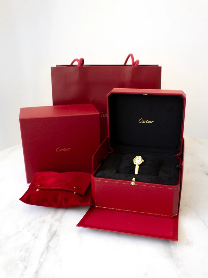 Cartier Baignoire Mini 18K Yellow Gold Bangle Watch 17 - Image 2 of 4