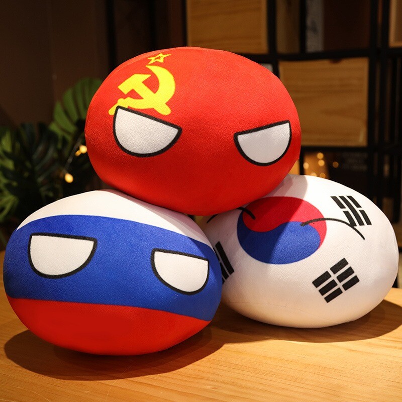 ぬいぐるみ Polandball plush dolls All USA 2026 Doll Country Ball Toy Plush Pendant Polandball USSR USA