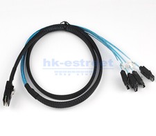 Internal Mini-SAS SFF8087 To 4x Straight Reverse SATA Fanout Cable Length 1m
