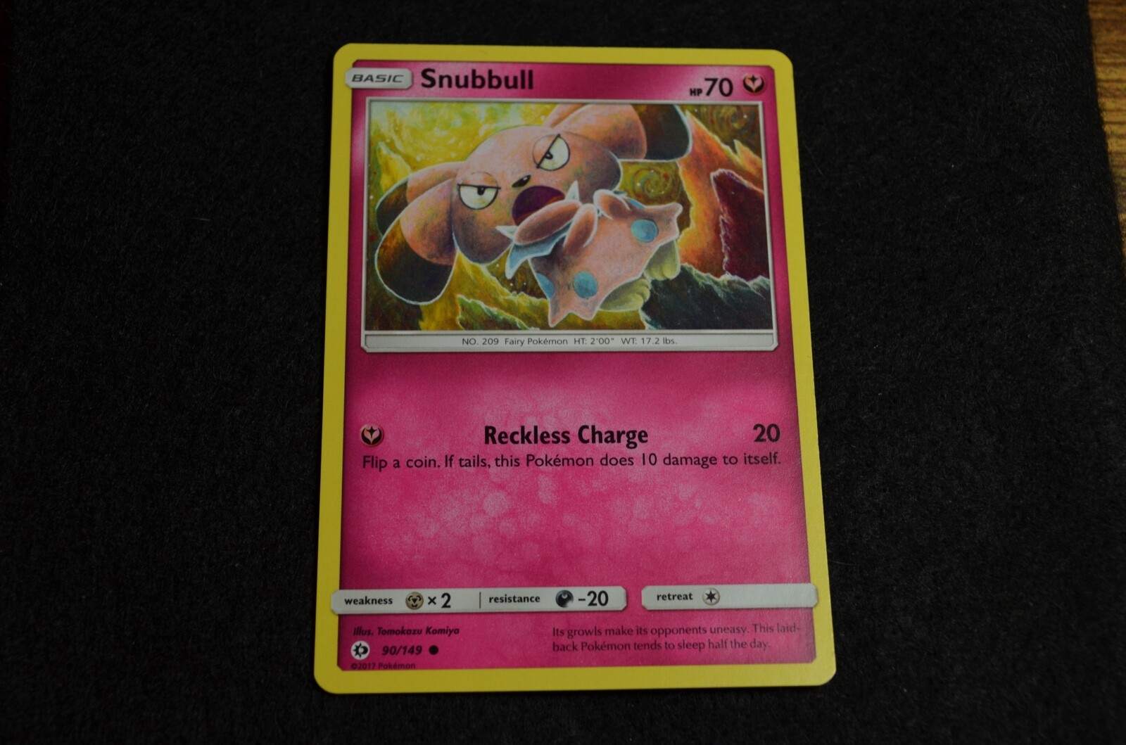 Pokemon SNUBBULL Sun & Moon Base Set 90/149 NM/Mint PACK FRESH