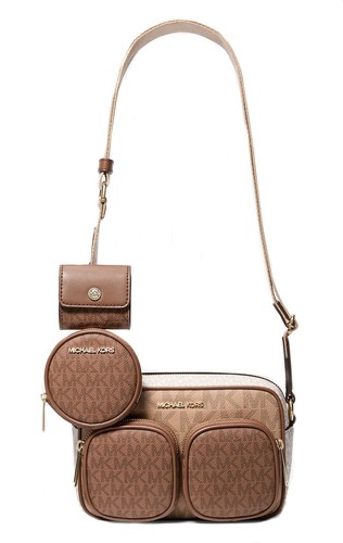 Sac Michael Kors sac à bandoulière Jet Set Item MD PKT Xbody Camel Multi neuf - Photo 4 sur 15