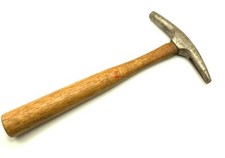 Vtg 11oz Magnetized Upholstery Tack Hammer Stanley Wooden Handle USA 10 3/4 Long