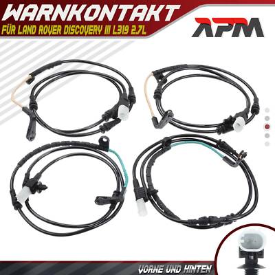 4x Warnkontakt Bremsbelagverschleiß Vorne Hinten für Land Rover Discovery 3 L319