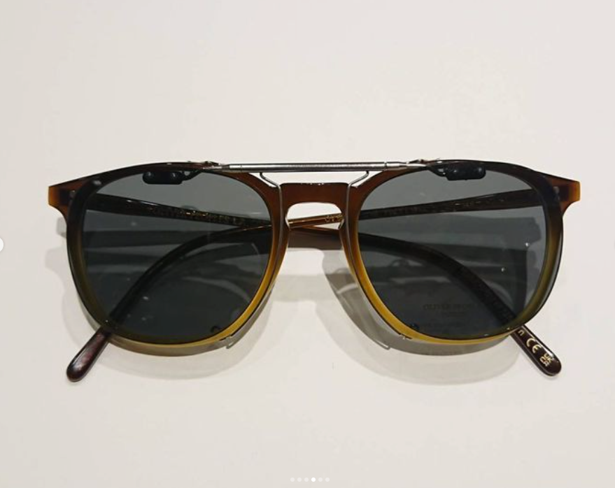 OLIVER PEOPLES FINLEY 1993 CLIP ON 50mm~DkGrey POLAR MSRP $264