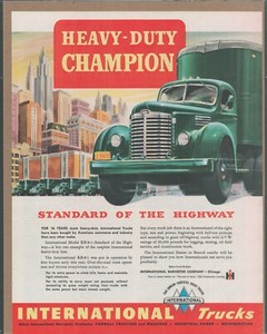 1948 INTERNATIONAL TRUCK Original Vintage Promo Truck Ad