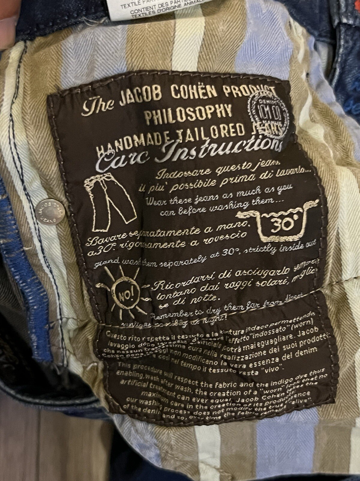 Jacob Cohen 696 Handmade Tailored JEANS Size 29 RRP £399 image 10