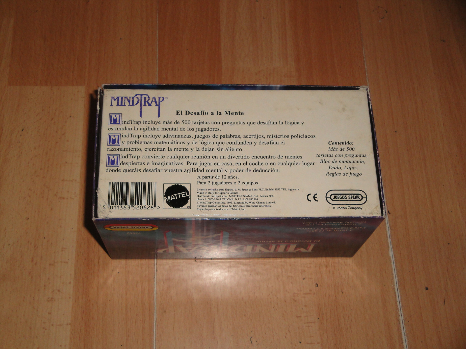 MINDTRAP 1 PRIMERA PARTE DE UN GRAN JUEGO DE MESA DE JUEGOS SPEAR EN BUEN ESTADO s l1600 - MINDTRAP 1 PRIMERA PARTE DE UN GRAN JUEGO DE MESA DE JUEGOS SPEAR EN BUEN ESTADO