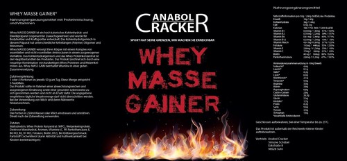 6000g WHEY MASSE GAINER - Eiweiss - Weight Hardgainer + Aminosäuren - Erdbeere - Picture 2 of 2