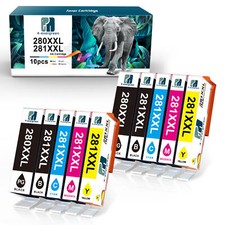10PK Ink Cartridges Combo Set for PGI 280 CLI 281 XXL Pixma TS8120 TS8220 TS9120