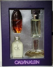 CALVIN KLEIN 4 piece Gift Set~Obsession,Eternity,CK One, Euphoria NIB .5 oz each