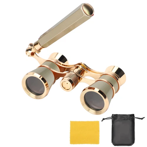 Opera Glasses Binoculars Theater Glasses Mini Binocular Compact with Handle - Picture 10 of 18