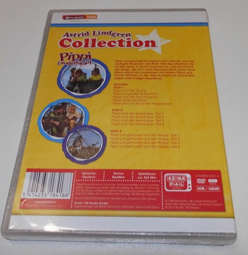 NEU 3 DVD'S ASTRID LINDGREN COLLECTION PIPPI LANGSTRUMPF TV SERIE. # - Bild 3 von 3