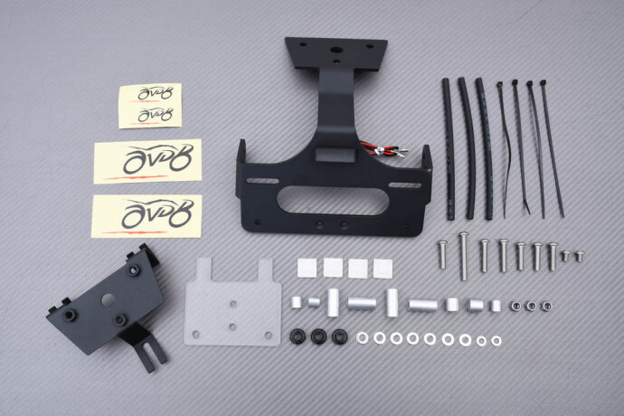 Support de plaque Triumph Trident 660 2021-2023 en aluminium noir