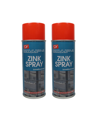 ZINKSPRAY 2x 400ml Zinkstaub Rostschutz Grundierung  Zinc Spray  Zink Spray 