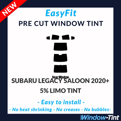 EasyFit Static Pre Cut Window Tint For Subaru Legacy 4-Door 2020 5% Limo Rear - Picture 1 of 3