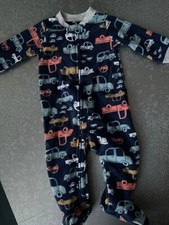 Carters baby boy Pajamas fleece footed cars trucks Size 6m NWT