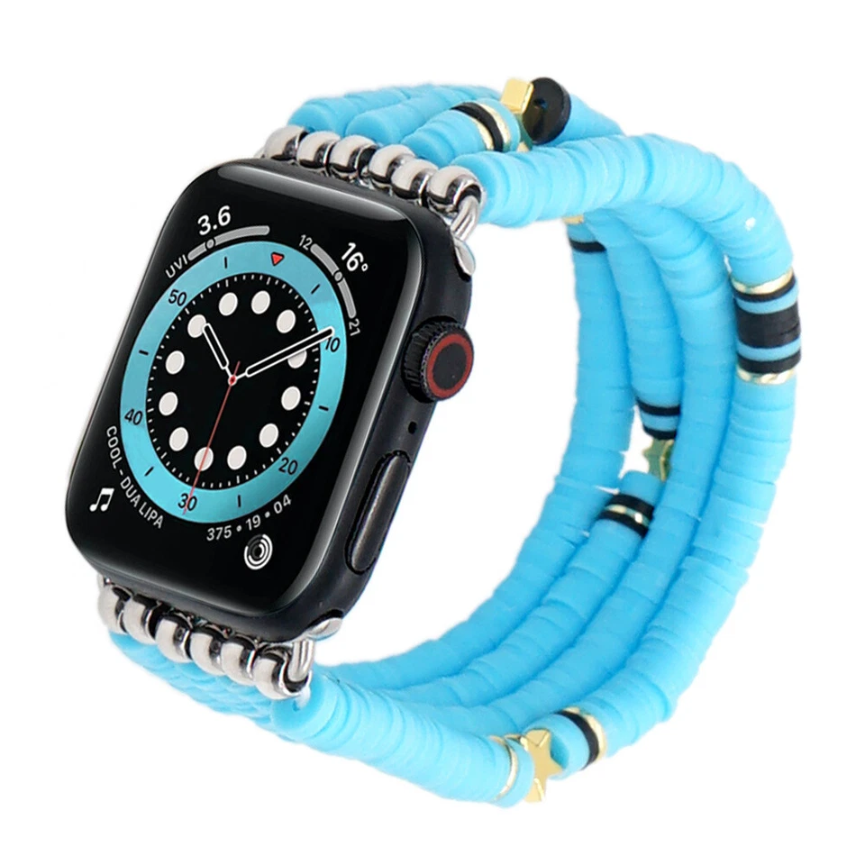 para Apple Watch Series 8 7 6 5 4 3 2 SE 40 41 45mm pulseira boho chique iWatch - Imagem 3 de 4