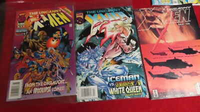 Three Uncanny X Men Comics Iceman vs White Queen and more