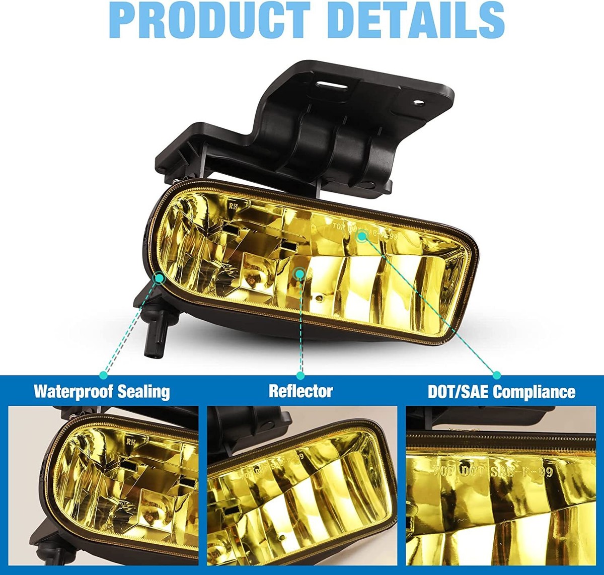 Buy Chevy 99-02 Silverado 00-06 Tahoe Suburban Clear Front Bumper Fog Lights Switch In