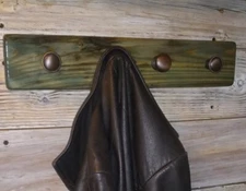 Wooden Handmade 4/Copper Knobs Hooks Wall Hanging Coat Key Towel Gloss Finish