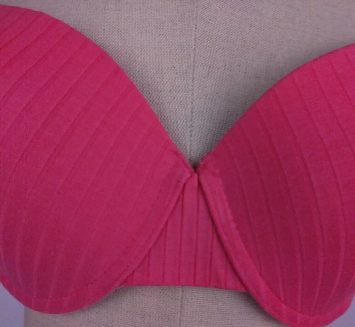 Bebe RN 93010 Pink Cotton Padded Push Up Underwired Bra Size 34 DD. (14)