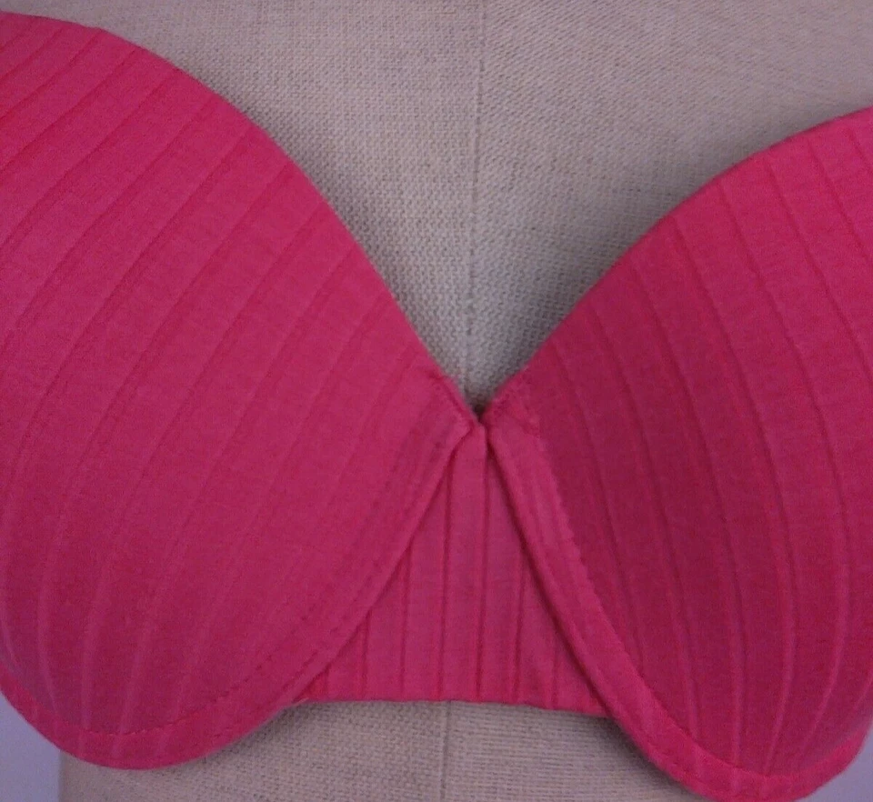 Sujetador con aros Bebe RN 93010 rosa algodón acolchado push up talla 34 DD.         (14) Foto 2 de 4