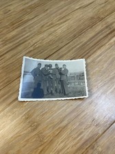 Antique World War 2 WWII Era Photograph Soldiers Uniform Military KG JD