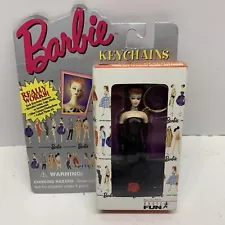 Barbie Keychain - NOS 1995 - Solo in the Spotlight '60 brunette black gown
