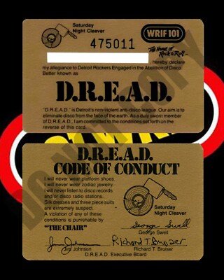 WRIF 101 FM Detroit Radio DREAD Card Home of Rock & Roll Repro 8x10 Photo